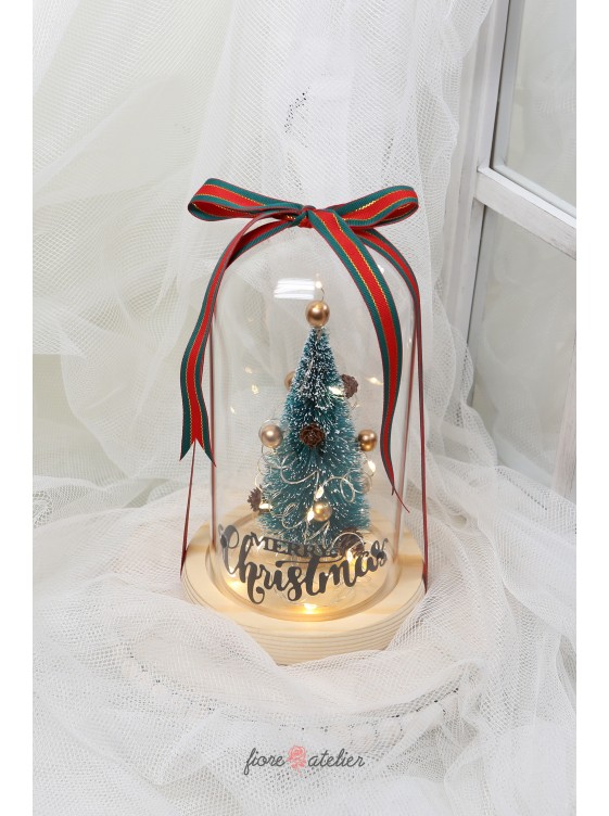 Glass Dome with Fairy lights, Christmas Decorations, Christmas gifts, Winter wonderland Decoration, Fairy Garden