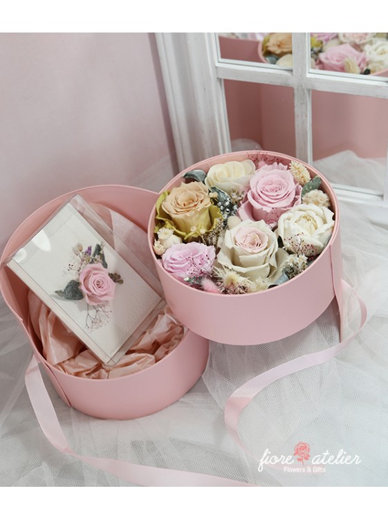Floral Eternal Rose Gift Box - Pure